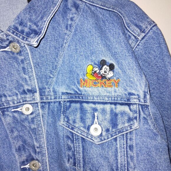Vintage Mickey Unlimited jean jacket embroidered size Large - Picture 3 of 7